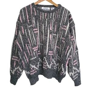 Vintage 80s Club International Tip Top Pullover Crewneck Sweater Men's XL